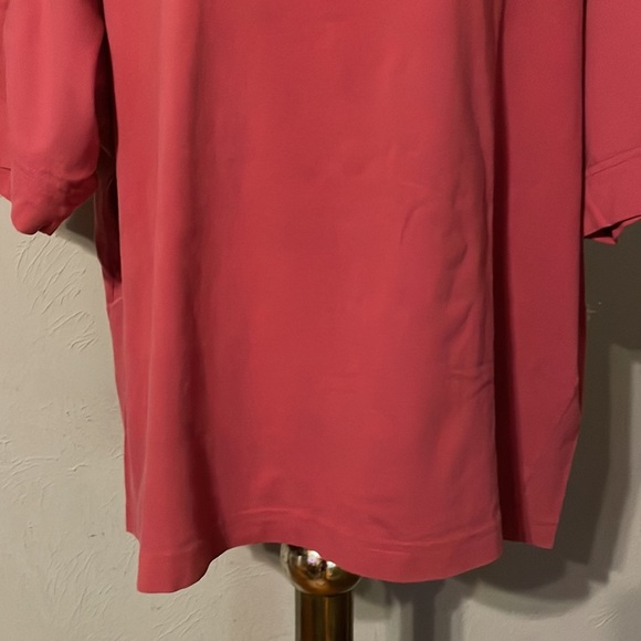 XL Structure red mauve short sleeve crew neck thick pullover shirt top - Picture 6 of 14